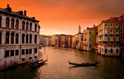 Venice sunset Stock Photos