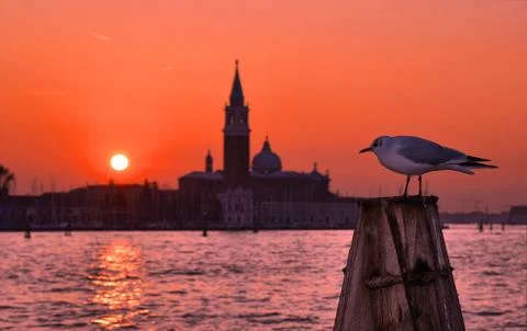 Venice sunset Stock Photos