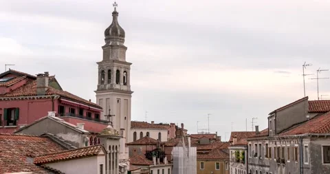 Venice Sunset Timelapse 4K Stock Footage 235545282