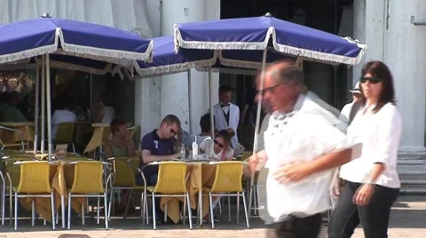 Venice Tourist Cafe Video stock 1059592