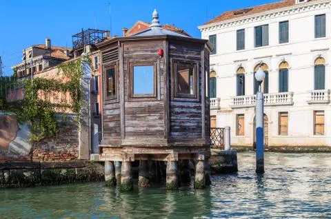 Venice, the traffic controller house Stock Photos