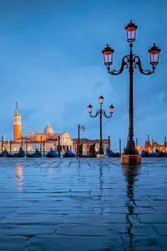 Venice under the rain Stock Photos
