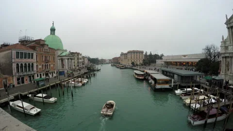 Venice View Of The Big River Canal Stock Footage 101300959