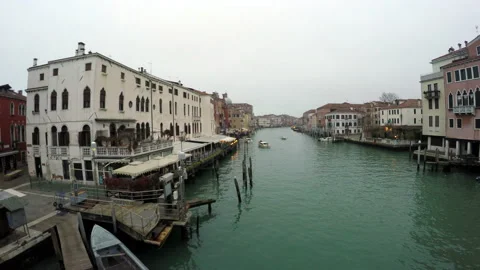 Venice View Of The Big River Canal Stock Footage 101301000