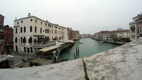 Venice View Of The Big River Canal Stock Footage 101301004