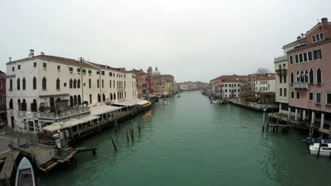Venice View Of The Big River Canal Stock Footage 101301134