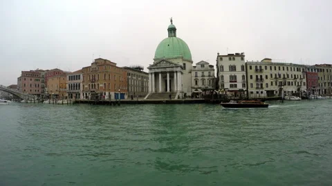 Venice View Of The Big River Canal Stock Footage 101301542
