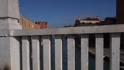 Venice view from the bridge, bird flies Stock Footage 116976059