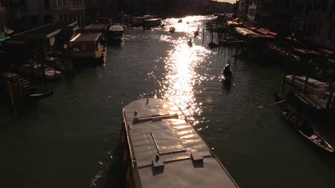 Venice View From Rialto Bridge Stock Footage 106332385