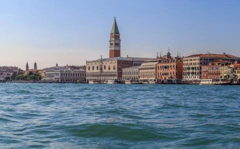 Venice, view from the water to the Piazza San Marco Stock Photos