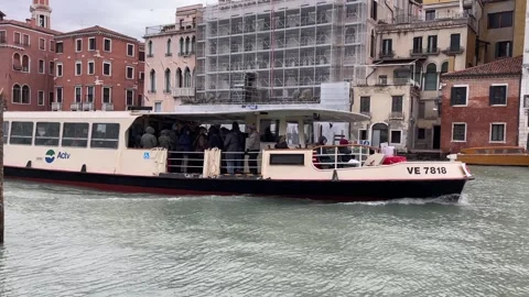 Venice Water Bus Stock Footage 274263183