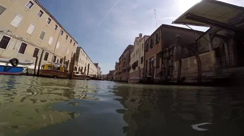 Venice from the water Stock Footage