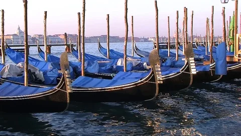 Veniceboats15.4 Stock Footage 90084923