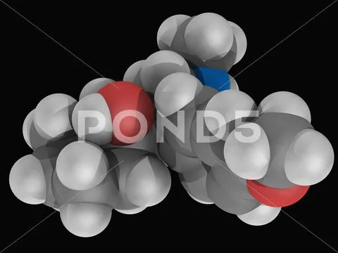 Venlafaxine drug molecule Stock Illustration