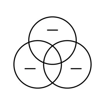 Venn diagram line icon vector illustration Stockillustratie