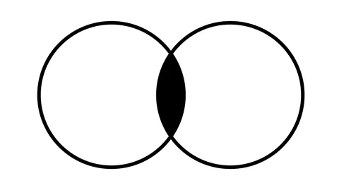 Venn Diagram Overlap Icon Stock Footage 340305864
