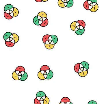 Venn diagram vector seamless pattern Illustrazione stock