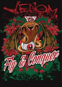 Venom fly and conquer Stock Illustration