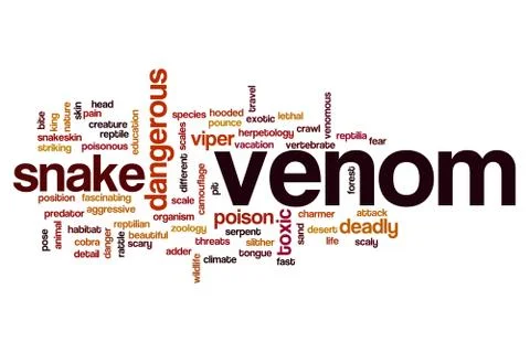 Venom word cloud Stock Illustration