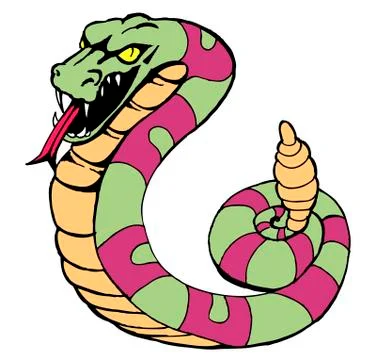 Venomous rattlesnake Stock Illustration