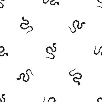 Venomous snake pattern seamless black 库存插图
