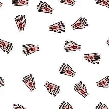 Venous bleeding disease vector seamless pattern Stock Illustration