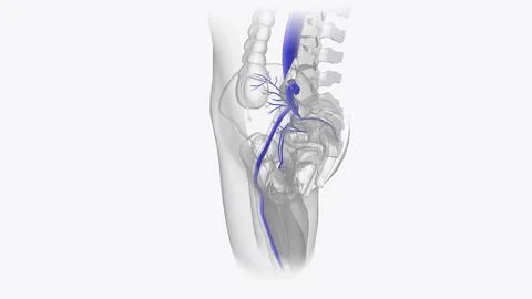 The venous system refers to the network of veins that work to deliver deoxyge Stock Illustration