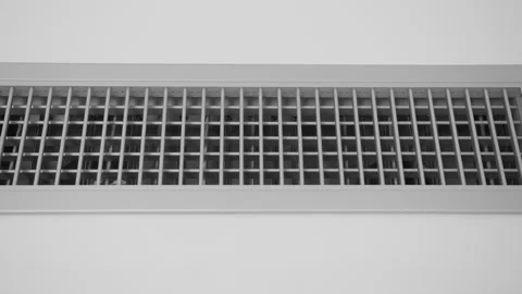 Vent of an air conditioning system in the ceiling office Stock Footage 241094115