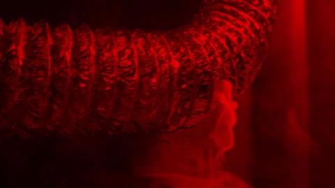 Vent Leaking In Red Light Stock Footage 321639512