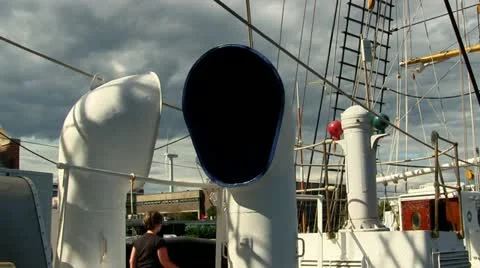 Vent ports on deck Stock Footage 12183983