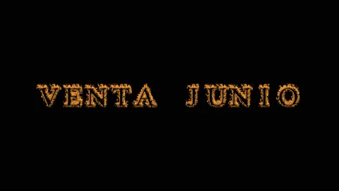 Venta junio fire text effect black background Stock Footage 136499698