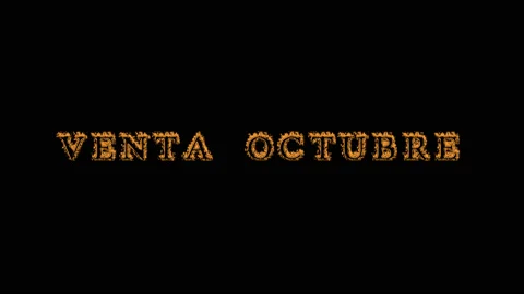 Venta octubre fire text effect black background Stock Footage 136499704