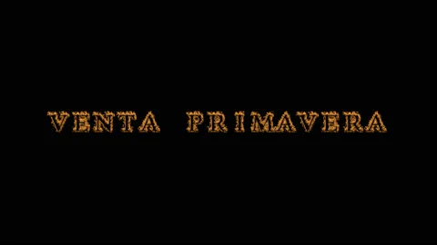 Venta primavera fire text effect black background Stock Footage 136499753