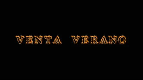 Venta verano fire text effect black background Stock Footage 136499752
