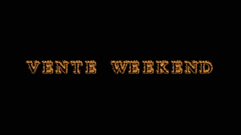 Vente weekend fire text effect black background Stock Footage 136566050