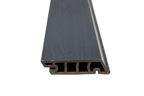 Ventilated facade  decking boards on isolated background Stock Photos