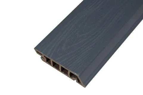 Ventilated facade  decking boards on isolated background Stock Photos
