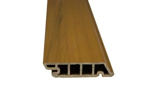 Ventilated facade  decking boards on isolated background Stock Photos