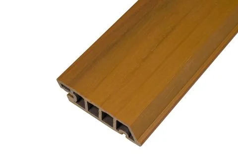 Ventilated facade  decking boards on isolated background Stock Photos