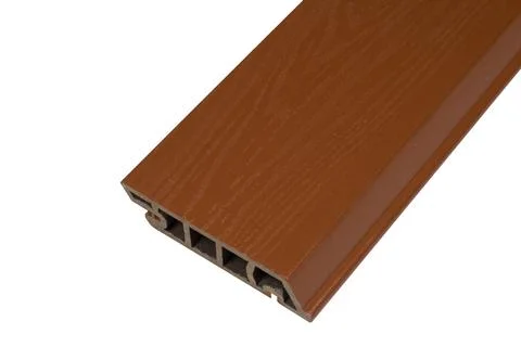 Ventilated facade  decking boards on isolated background Stock Photos
