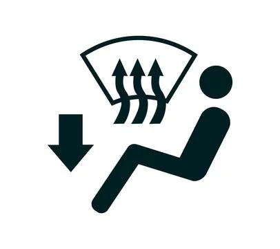 Ventilation air flow symbol Stock Illustration