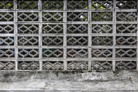 Ventilation Brick Block Wall Air Hole Pattern Stock Photos