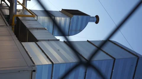 Ventilation from building vertical video Stock Footage 262604390