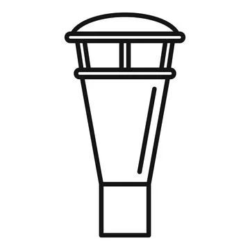 Ventilation chimney icon, outline style Stock Illustration