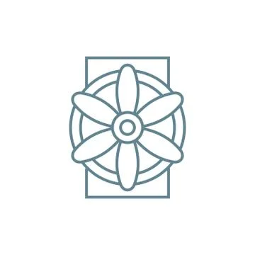 Ventilation communications linear icon concept. Ventilation communications line Stock Illustration