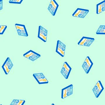 Ventilation control isometric icon seamless pattern Illustrazione stock