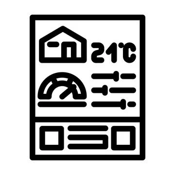 Ventilation control line icon vector illustration Stock Illustration