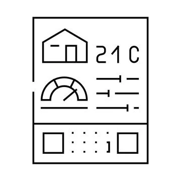 Ventilation control line icon vector illustration Stock Illustration