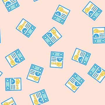 Ventilation control vector seamless pattern Stock Illustration