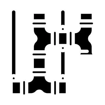 Ventilation ducts glyph icon vector illustration Illustrazione stock